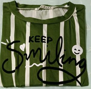 Keep Smiling Striped Twist Top