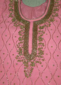 Luxury Pink heavy work Sharara Set