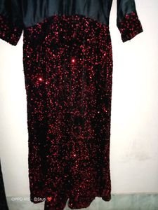 Women Secquence Gown With Net Dupatta