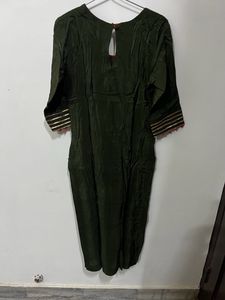 Elegant Green &amp; Red Kameez Dupata