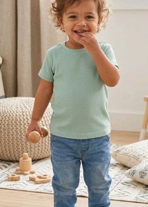 Mint Green Ribbed Boy's T-Shirt