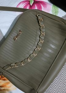 Chic Olive Green Chain Shoulder Bag