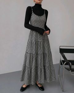 Gingham Tiered Maxi Dress