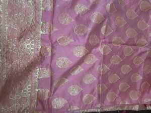 Elegant Pink Silk Embellished Saree