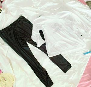 Very Amazing N Beautiful Leather Pant With Top