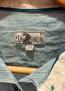 Striped Short Sleeve Button-Up Shirt