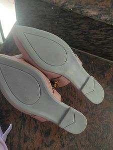 Stylish Pink Studded Flat Sandals
