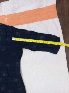 Navy Blue Printed Kurta