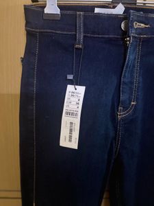 Topshop Super Stretch Navy Formal Jeans