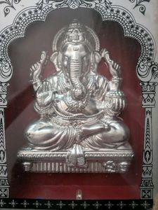 Silver Plated Ganesha Idol Frame