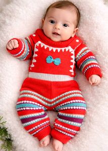 😍👌Handmade Knitted Baby Outfit