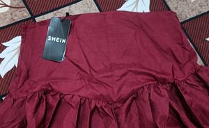 SHEIN Maroon skirt
