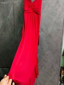 Elegant Red Halter Neck Maxi Dress
