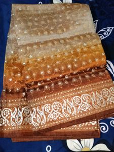 Embroidered Ombre Saree