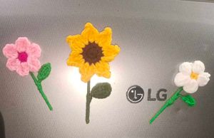Handmade Crochet Flower Magnets
