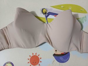 Comfortable Beige Strapless Bra