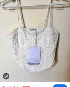 White Lace Corset Top