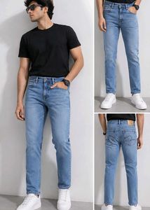 Men's Light Wash Slim Fit Jeans