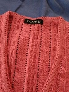 Pink Knitted Cardigan