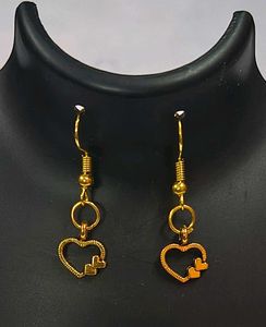 Double Heart Metal Eyerring  Latest Trending Fancy