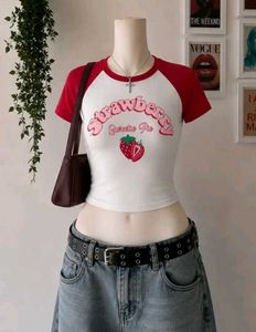 combo of 4 Cute Graphic Crop Tops
