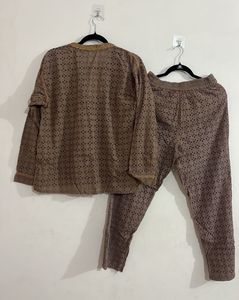 Brown stylish cord set