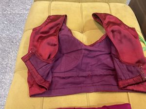 Maroon Satin Blouse