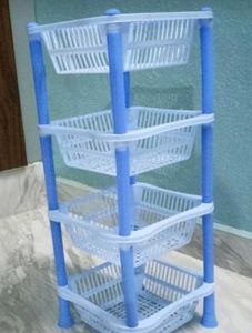 Green Plastic Storage Basket stand organizer (ref
