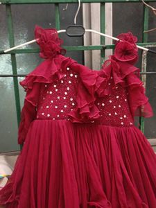 Stunning Ruffled Ethnic Gown