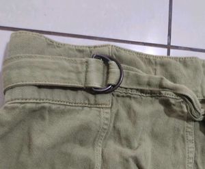Zara Woman Olive Linen Blend Pants 💚