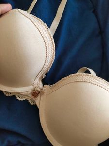 Padded Lace Trim Bra