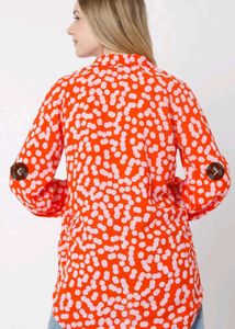 Stylish Orange Printed Shirt