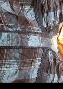 Blue Plaid Kurta