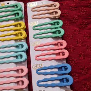 Matte Pastel Wiggly Hair Clips