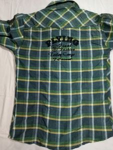 Green Checked Shirt.. It's Little Flaw