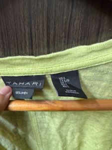 Lime Green V-Neck New T-Shirt