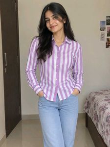 Striped Button-Up Shirt