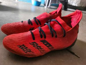 Red Adidas Predator Football Cleats
