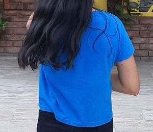 Blue Graphic Print T-Shirt