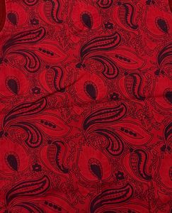 Red Paisley Print Sleeveless Top