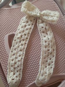 Crocheted Bow Hair Clip