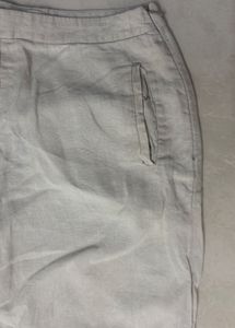 Linen Blend Wide Leg Pants