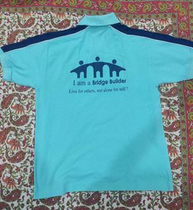 Aqua Blue Polo Men T-Shirt