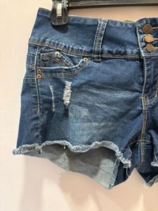 Distressed Denim Shorts