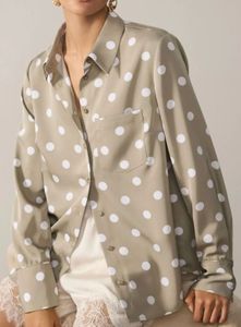 Green Polka Dot Button-Up Shirt
