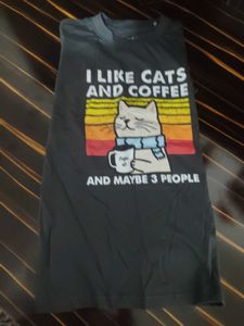 Funny Cat Coffee T-Shirt