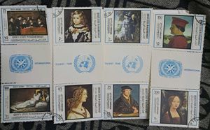 Vintage painting Stamp Sheets
