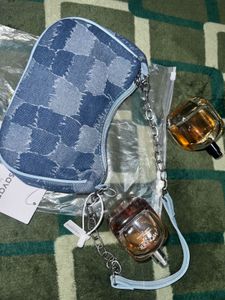 Savana Urbanic Denim Patchwork Bag
