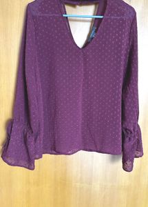 Maroon evening top