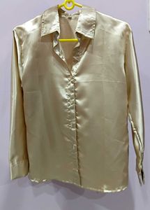 Champagne Satin Shirt